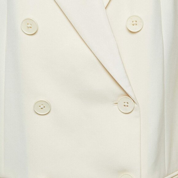 NWT Polo Ralph Lauren Cream Wool Double Breasted Women's Blazer $698 - Sz 8 Sz 6 - Picture 3 of 10